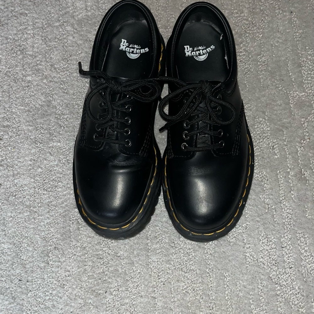 Black Doc Martens 8053 Leather Platform Casual Shoes- size 6 Womens - Picture 3 of 8